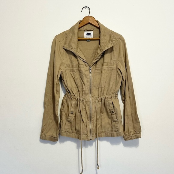 Old Navy Tan Utility Jacket Womens Size Medium - Picture 2 of 9